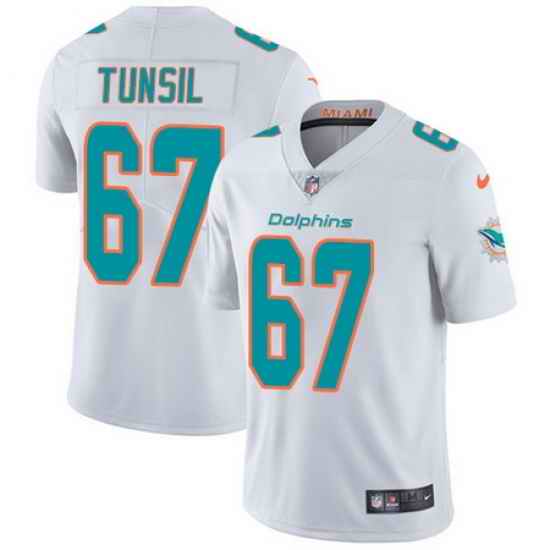 Nike Dolphins #67 Laremy Tunsil White Mens Stitched NFL Vapor Untouchable Limited Jersey